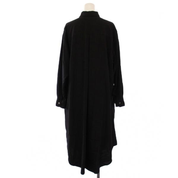 ズッカ zucca 24SS シャツワンピース ロング 長袖 バンドカラー 刺繍 M