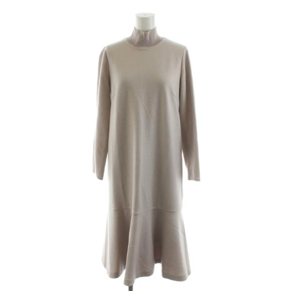 アナイ ANAYI 23AW ウールジャージーヘムフレアワンピース ミモレ