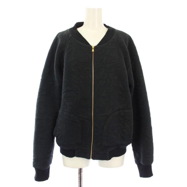 マークバイマークジェイコブス MARC by MARC JACOBS ブルゾン ジップアップ 総柄 L 黒 /TK レディース