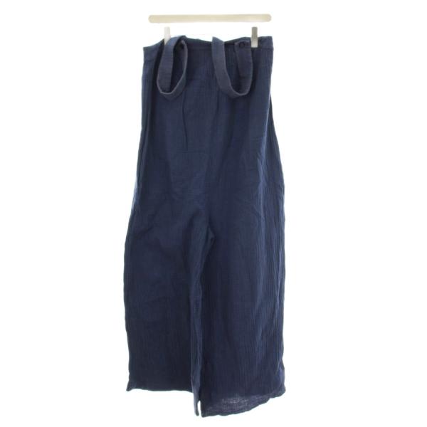 CELLAR DOOR セラードアー サロペット パンツ F ネイビー 無地 ワイドシルエット クロップド丈 /JP レディース