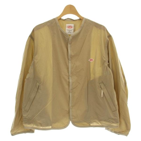 ダントン DANTON ダブルクロスシャツカーディガン ナイロン 薄手 ノー