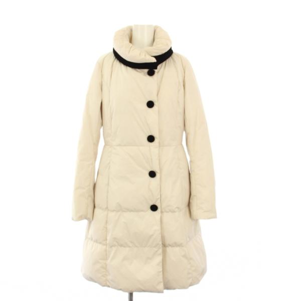 ハナエ モリ HANAE MORI 衿元暖か ダウン コート サイズ38 ハナエモリ HANAE MORI ALMA EN ROSE ダウンコート ロング スタンド