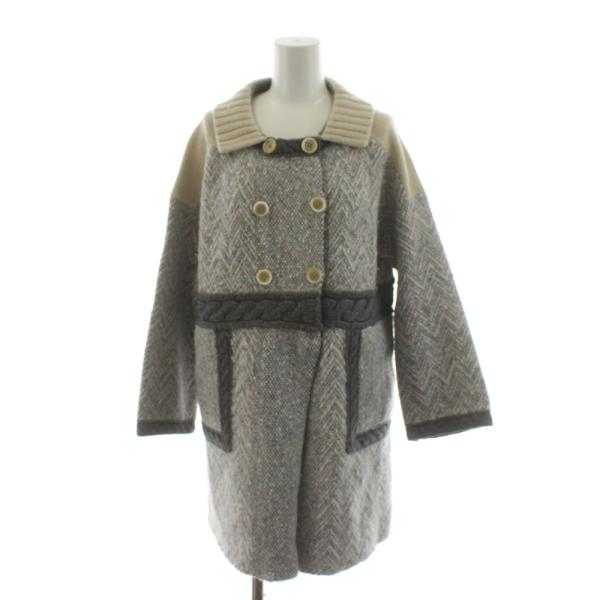 ミナペルホネン mina perhonen grass field ニットジャケット ダブル