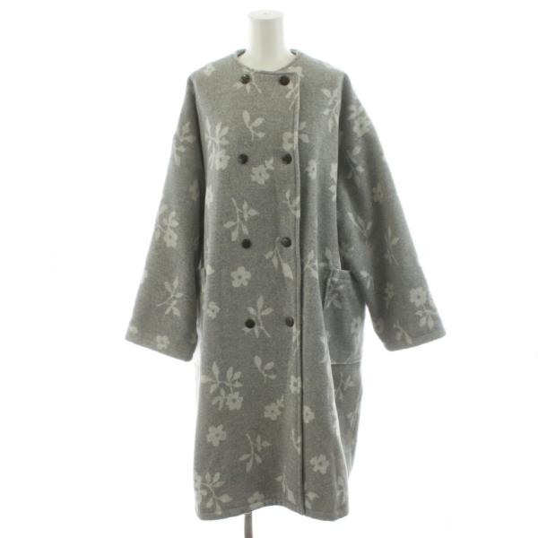 美品✨️TSUHARU ツハル Mos2 ロングコート コットンリネン グレーF TSUHARU by Samansa Mos2 WEB catalog 2025autumn｜レディース