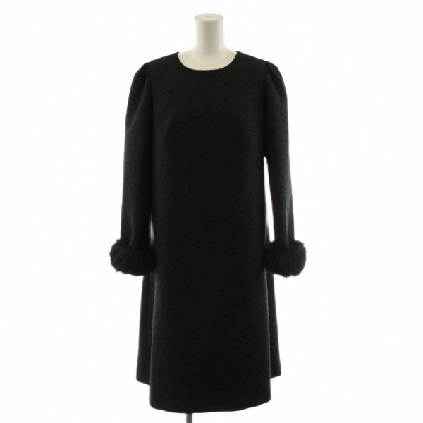 エムズグレイシー M'S GRACY 25AW ワンピース ロング 38 黒 ブラック