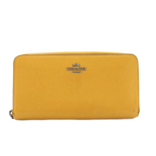 コーチ COACH 58059 長財布 ラウンドファスナー レザー マスタード色 COACH（コーチ） COACH 58059 長財布 ラウンドファスナー レザー