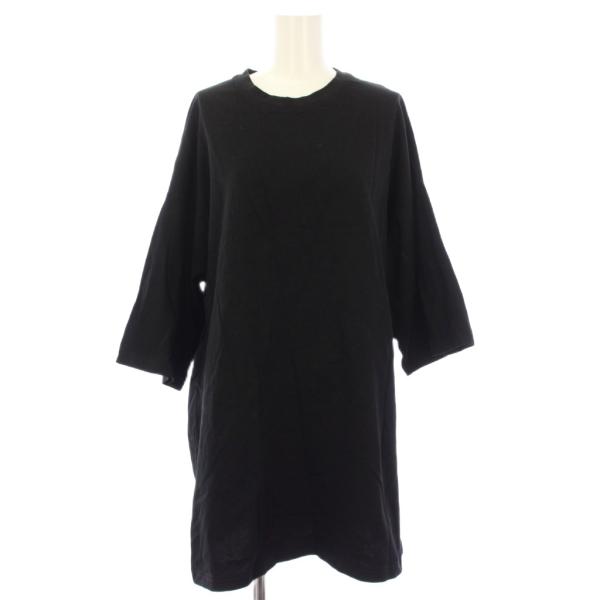 ヴィヴィアンタム Tシャツ 38 黒 無地 ラウンドネック 七分袖 虎に翼 ヴィヴィアンタム VIVIENNE TAM Tシャツ 38 黒 無地 ラウンドネック 七