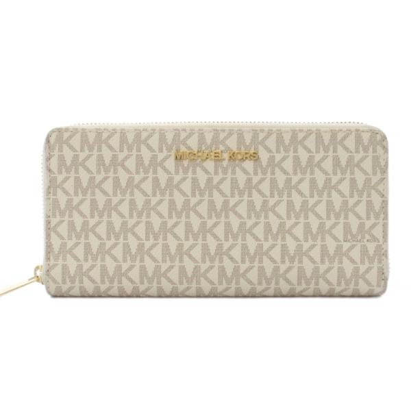 マイケルコース MICHAEL KORS 長財布 ラウンドファスナー ロゴ 総柄 