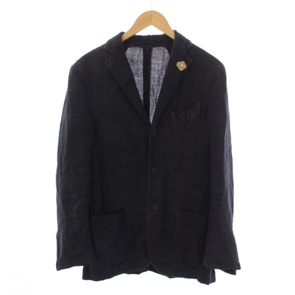 【ラルディーニ】テーラードジャケット　ブートニエール XXSサイズ　ネイビー ラルディーニ LARDINI テーラードジャケット ブートニエール付き 46 紺