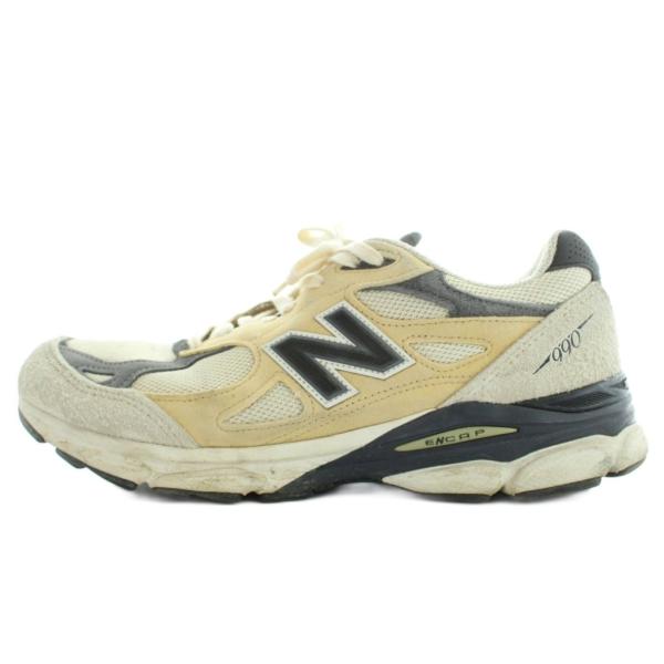 ニューバランス NEW BALANCE M990AD3 スニーカー ローカット スエード ロゴ 28cm ベージュ /YI30 メンズ