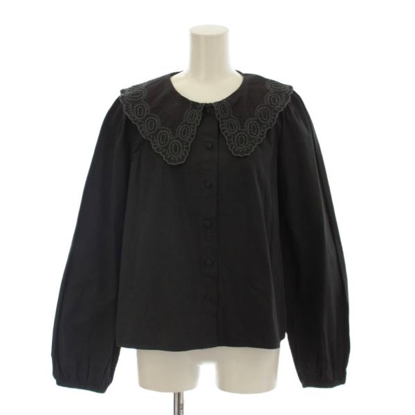 ZARA（ザラ） 未使用品 シャツ ブラウス XS 黒 ブラック 長袖 ビッグ 