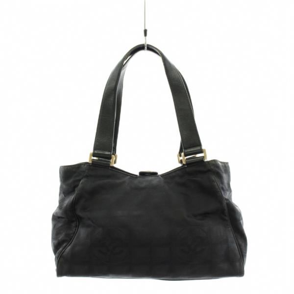 シャネル CHANEL ニュートラベルライン ココマーク ハンドバッグ ナイロン レザー 7番台 黒 ブラック /AN22 ■OH レディース