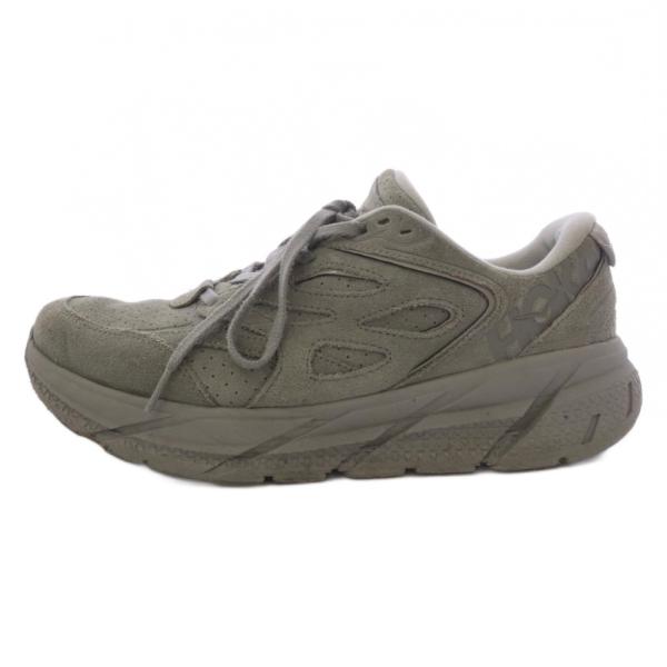 ホカオネオネ CLIFTON L SUEDE スニーカー US9.5 グレー ホカオネオネ HOKA ONE CLIFTON L SUEDE スニーカー シューズ US9.5