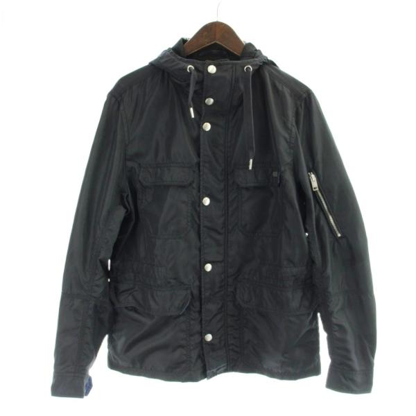 DIESEL（ディーゼル） ジャケット 上着 M 黒 ブラック フード ジップ