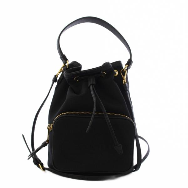 PRADA（プラダ） ロゴジャガード ハンドバッグ バケットバッグ