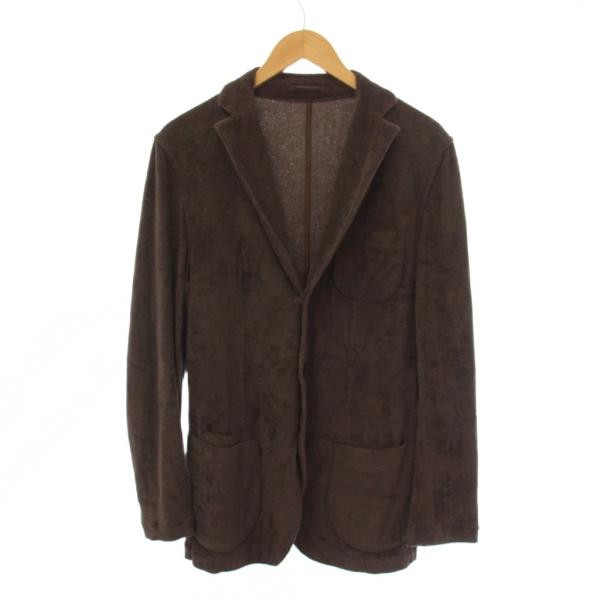 LARDINI パイル地 テーラードジャケット M 茶 ラルディーニ LARDINI パイル地 テーラードジャケット M 茶 JGGM50 /BM