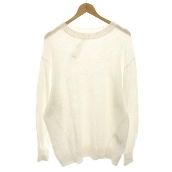 コモリ COMOLI 26SS 8G クルーネックニット セーター 薄手 長袖 1 白