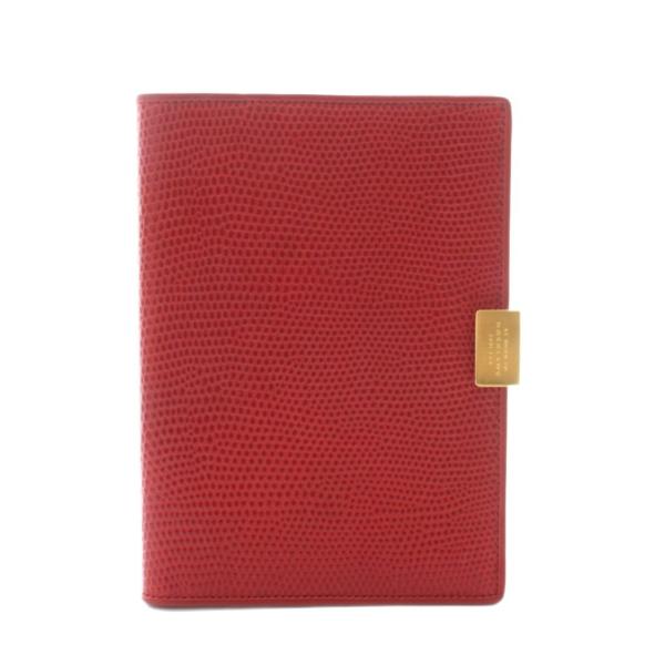 スマイソン SMYTHSON トラベルオーガナイザー パスポートケース 型押しレザー 赤 レッド /KU レディース