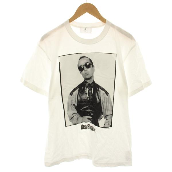 ジャーナルスタンダード JOURNAL STANDARD 志村けん Tシャツ カットソー クルーネック 半袖 プリント M 白 ホワイト 黒 ブラック メンズ