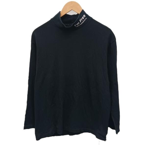 ヨウジヤマモト YOHJI YAMAMOTO I'm Free Tシャツ カットソー ロンT 黒 ブラック ハイネック 長袖 /YM メンズ
