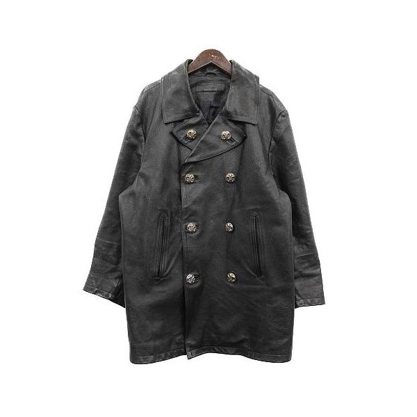 福袋セール値下げ クロムハーツ Hearts 古着 黒 Chrome フレアボタン ベクトル 中古 その他コート ブラック Tu メンズ 古着 ベクトル 081 ブランド古着販売のベクトル レザーコート