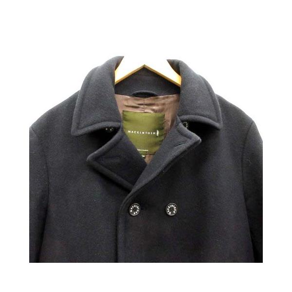 マッキントッシュ Mackintosh ピーコート Pコート ウール 40 ディスカウント Tk ブラック 古着 メンズ ベクトル 黒