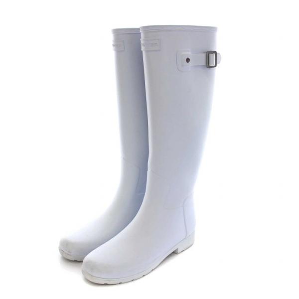 ハンター HUNTER レインブーツ ロング 長靴 37 23.5cm 水色