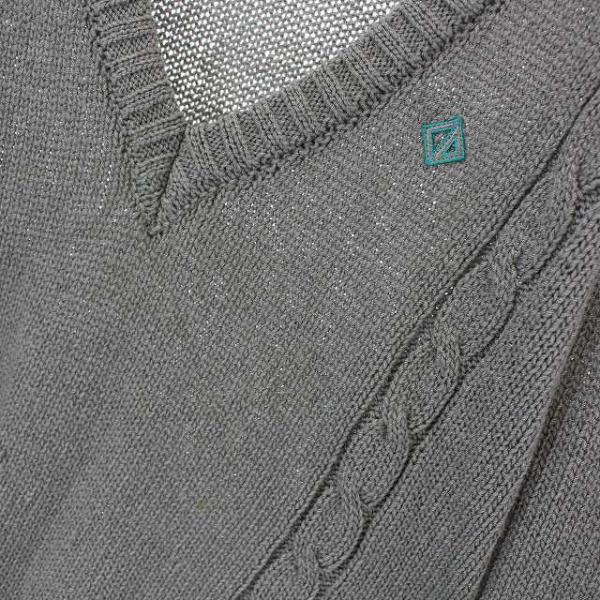 中古 クリスチャンディオール Christian Dior Sports ニット セーター ケーブル編み 長袖 ヴィンテージ Vネック M グレー Ec レディース ベクトル 古着 セール 抖音小说网