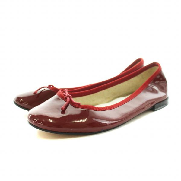 レペット Repetto バレエシューズ リボン エナメル 36 22.5cm 赤 