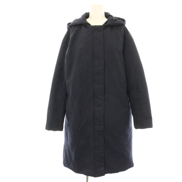 ユニクロ（UNIQLO） ハイブリッドダウンコクーンコート M 紺 ネイビー
