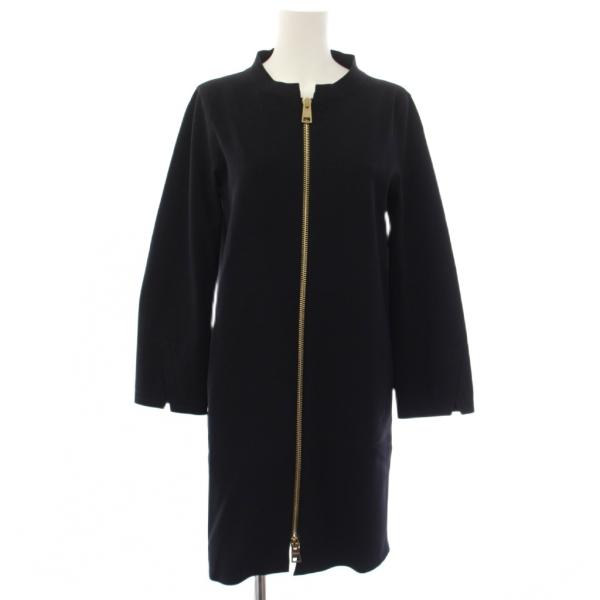 美品♡ HERNO ヘルノ ノーカラー スプリングコート サイズ42 ヘルノ HERNO ノーカラーコート スプリングコート 春アウター 42 黒
