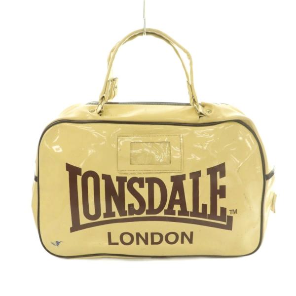 【希少】 ロンズデール ボストンバッグ ビンテージ　ブラウン ロンズデール LONSDALE ボストンバッグ エナメル ベージュ 茶 ブラウン