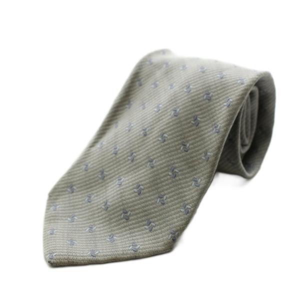 アルマーニ コレツィオーニ ARMANI COLLEZIONI ワイドタイ ネクタイ 総柄 シルク 絹 グレー /AN ■MA メンズ