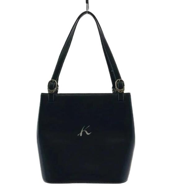 キタムラ Kitamura ハンドバッグ ロゴ レザー 濃紺 ダークネイビー /AN ■GY09 レディース