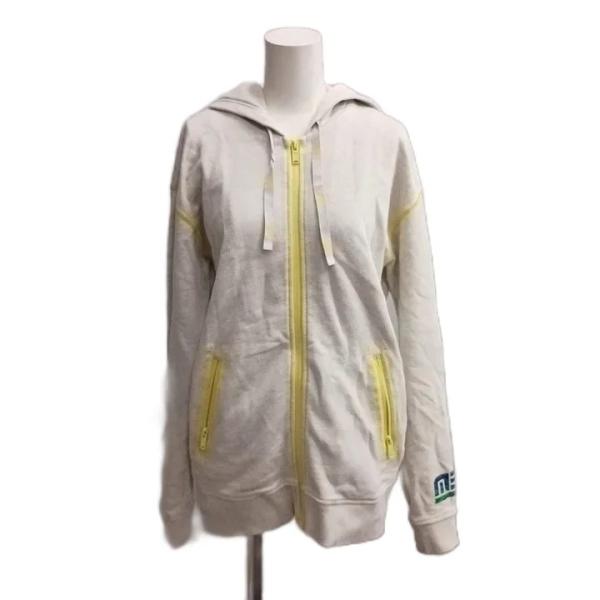 マークバイマークジェイコブス MARC by MARC JACOBS パーカー ジャケット 上着 XS グレー 黄 イエロー ジップアップ 長袖 フード付き