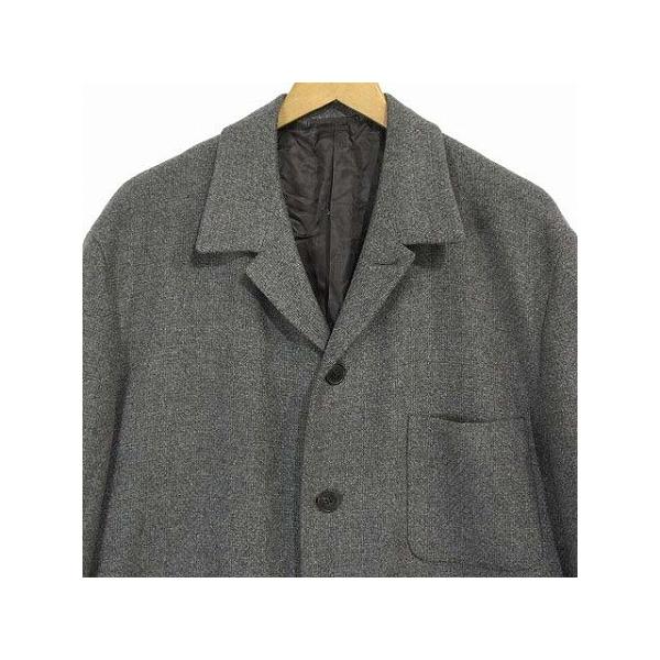 エルメス コート 古着 シングル ジャケット 背抜き カシミヤ 52 Hermes グレー コート Hermes 中古 メンズ 古着 100 H ベクトル 0 ブランド古着販売のベクトル