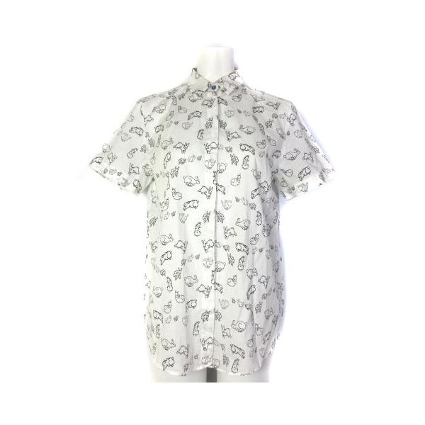 中古 ポールスミス PAUL SMITH 21SS シャツ ブラウス ラビット柄