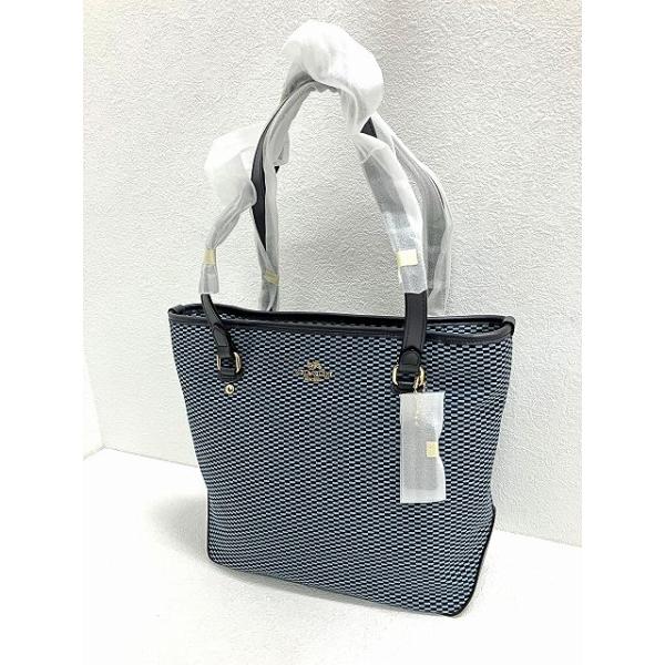 COACH 未使用品 コーチ キャンバス×レザー トートバッグ 青系