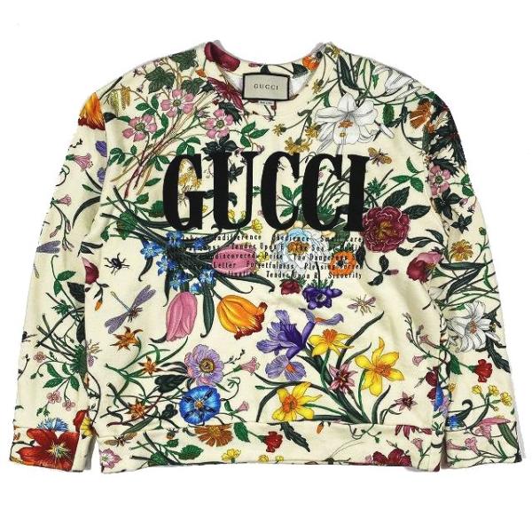 名作】GUCCI フローラ スウェット トレーナー ボタニカル S ゆったり