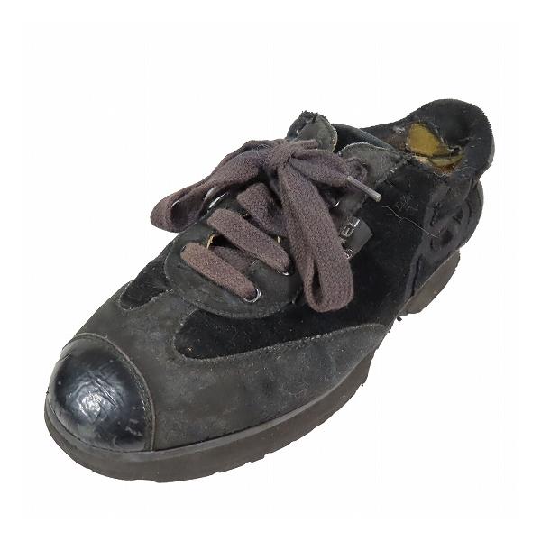 CHANEL シャネル　35 22cm ブラック　黒　ココマーク CHANEL - 【在庫一掃】CHANEL シャネル 靴 ココマーク