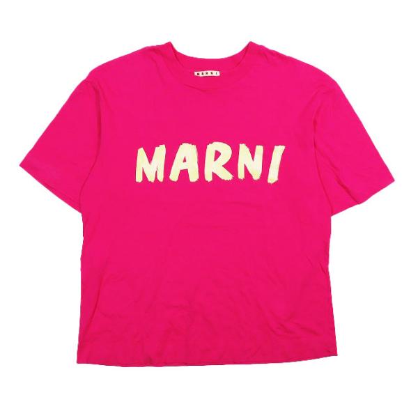 MARNI マルニ 手書き風 ロゴ プリント Tシャツ カットソー 半袖 MARNI マルニ 手書き風 ロゴ プリント Tシャツ カットソー 半袖