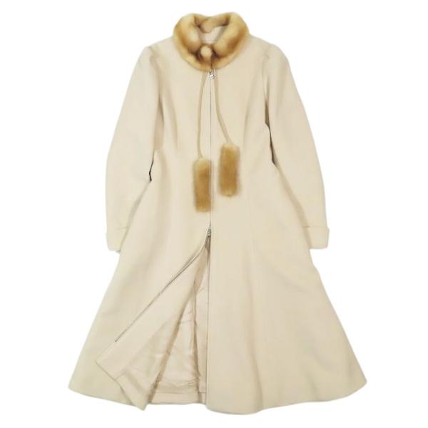 極美品♡定価25万円Reneルネ　コペンハーゲンミンク 付きツイードフードコート Rene（ルネ） 18aw コペンハーゲンファー ミンク コート ジャケット