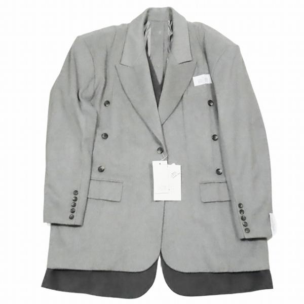 【中古】未使用品 23AW ロク rokh DOUBLE LAYERS TAILORED COAT チェスターコート M グレーR8CA240/4 レディース vectorpremium_095-202502180053