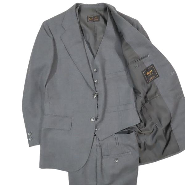 【中古】美品 ヴィンテージ ケント ヴァン ヂャケット Vintage Kent VAN JACKT 3ピーススーツ ジャケット ジレベスト パンツ YA4 グレー 美品 ヴィンテージ ケント ヴァン ヂャケット Vintage Kent VAN JACKT