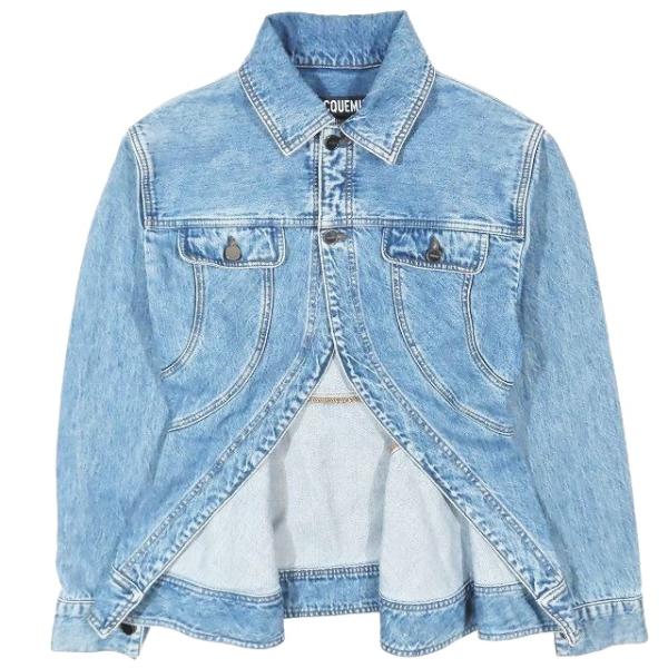 【中古】美品 23aw JACQUEMUS ジャックムス ペプラム デニム ジャケット ブルゾン Gジャン La veste de Nimes Caraco Light Blue 36 美品 23aw JACQUEMUS ジャックムス ペプラム デニム ジャケット