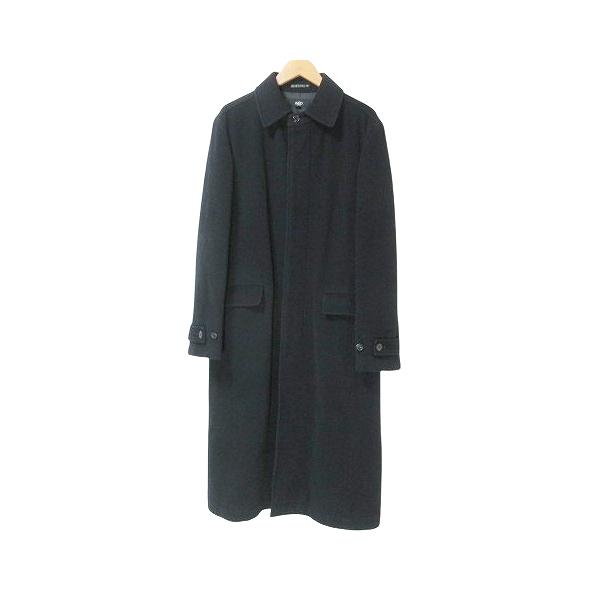 イネドオム INED HOMME 90s ウール ステンカラーコート ロング 黒