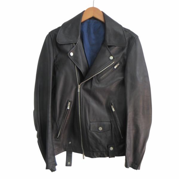 アバハウス ABAHOUSE シープスキン ダブル レザー ライダース