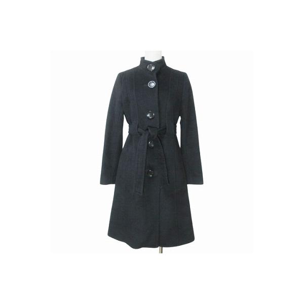 セオリー　アンゴラ　ベルテッドコート　ビッグカラー　Aライン　M相当　未使用級 セオリー アンゴラ ベルテッドコート ビッグカラー Aライン M相当 未