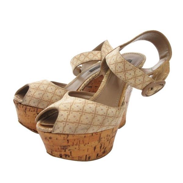 ⭐️正規店購入⭐️ LOUIS VUITTON ロゴ入りミュールパンプス LOUIS VUITTON（ルイ・ヴィトン） ミュール パンプス ウェッジソール