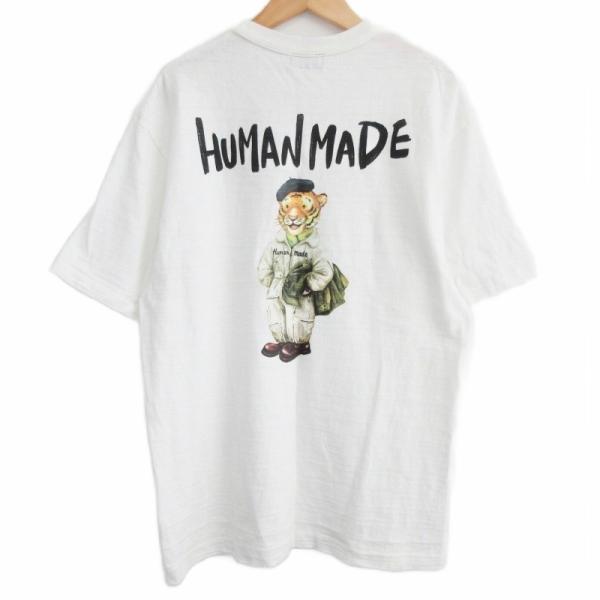 HUMAN MADE トラプリント Tシャツ 半袖 ヒューマンメイド HUMAN MADE グラフィックTシャツ カットソー トラ